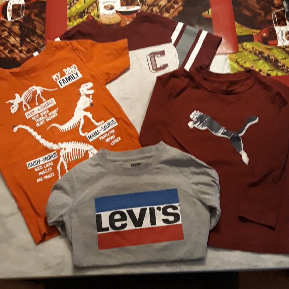 Boys,Two long sleeve ,two short sleeve shirts